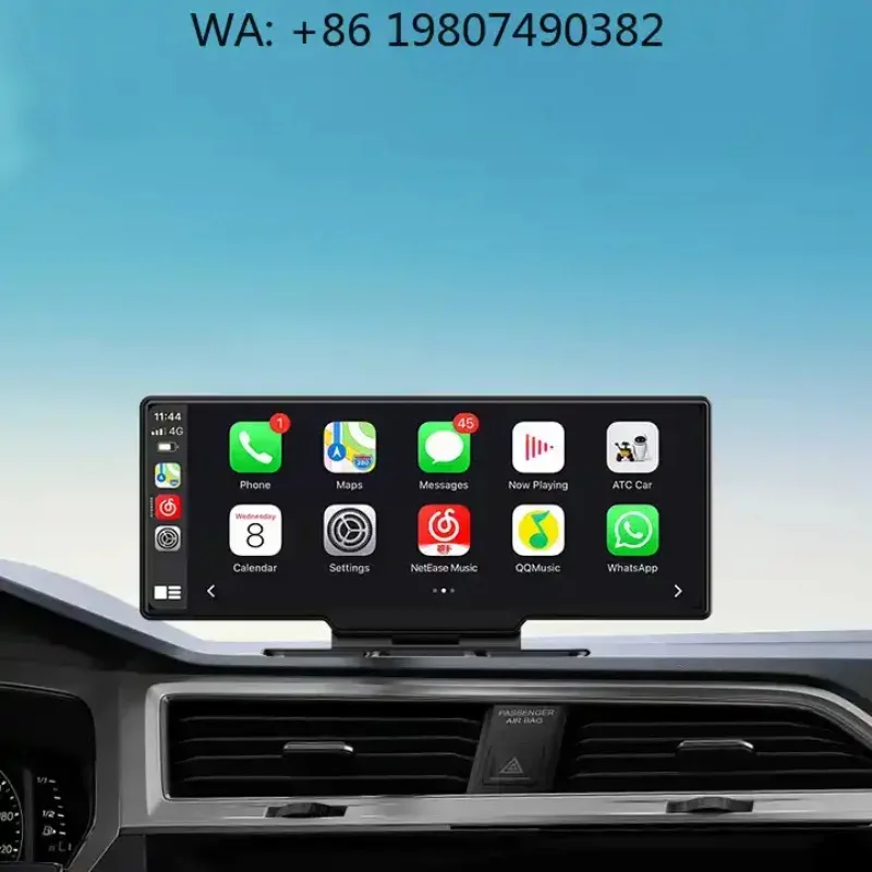 10.26 Inch Rotatable Touch Screen Car Stereo Wireless CarPlay Android Auto Multifunctional Vehicle Multimedia Player Device