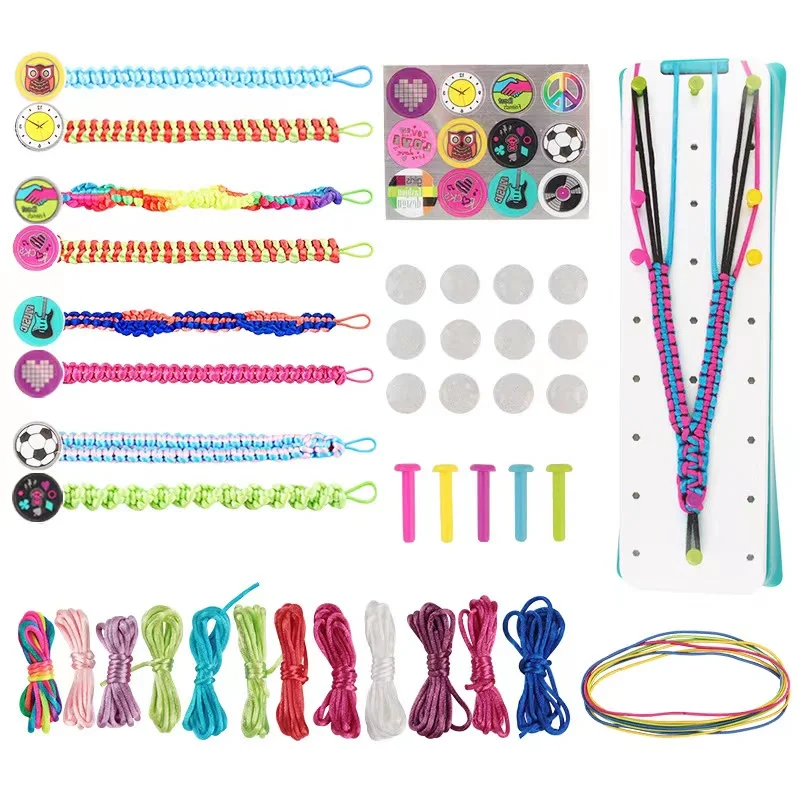 Creative Hand Rope Knitting Toy DIY beaded hand rope, children's puzzle knitting bracelet toy set