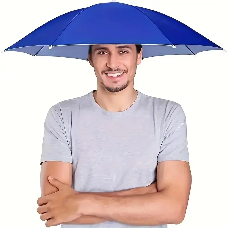 

WearingUmbrella Men And Women Outdoor Folding Sunny Outdoor Sunshade Windproof, Folding Hat