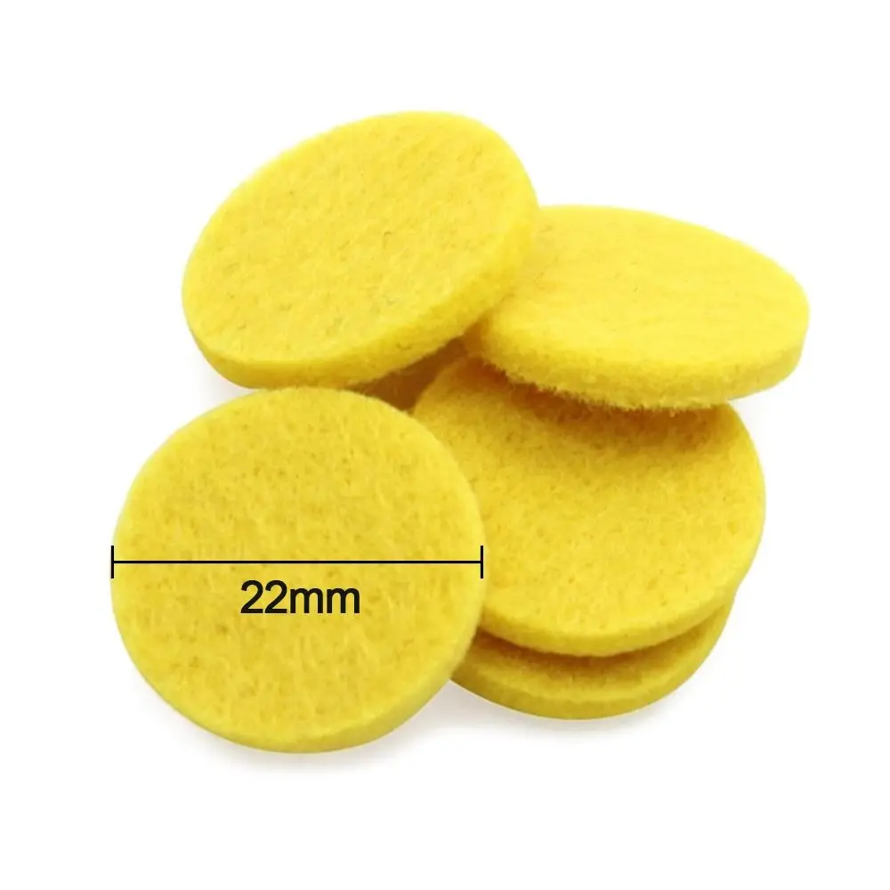 100 sztuk kolorowe okrągłe modne filcowe podkładki do aromaterapii 22mm pasują do 30mm dyfuzor olejków eterycznych medalion pływający medalion — zdjęcie 7