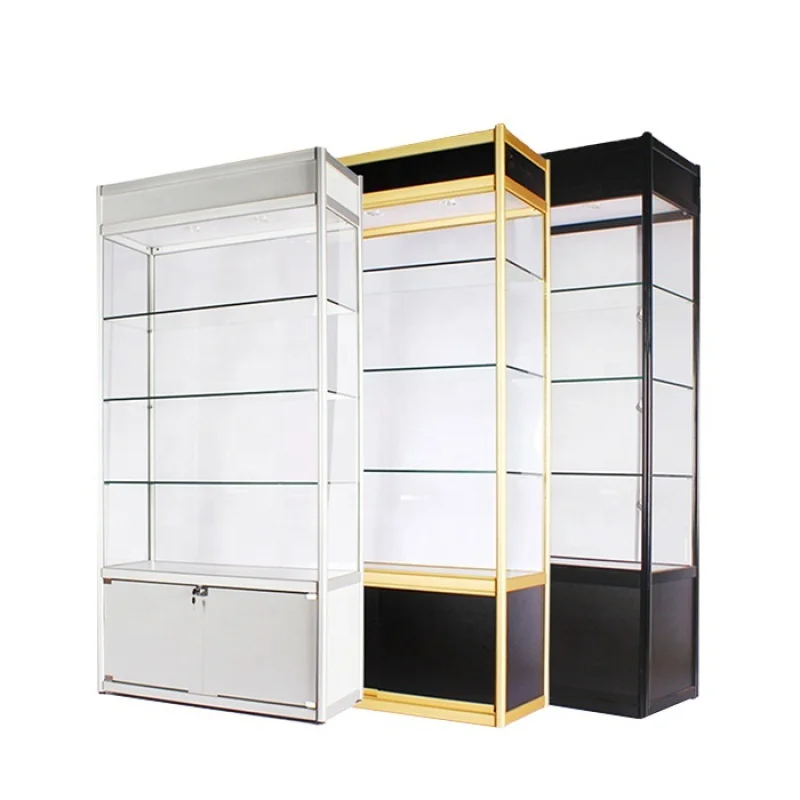 

custom.Customizable alloy frame display furniture equipment glass display cabinet showcase with lights