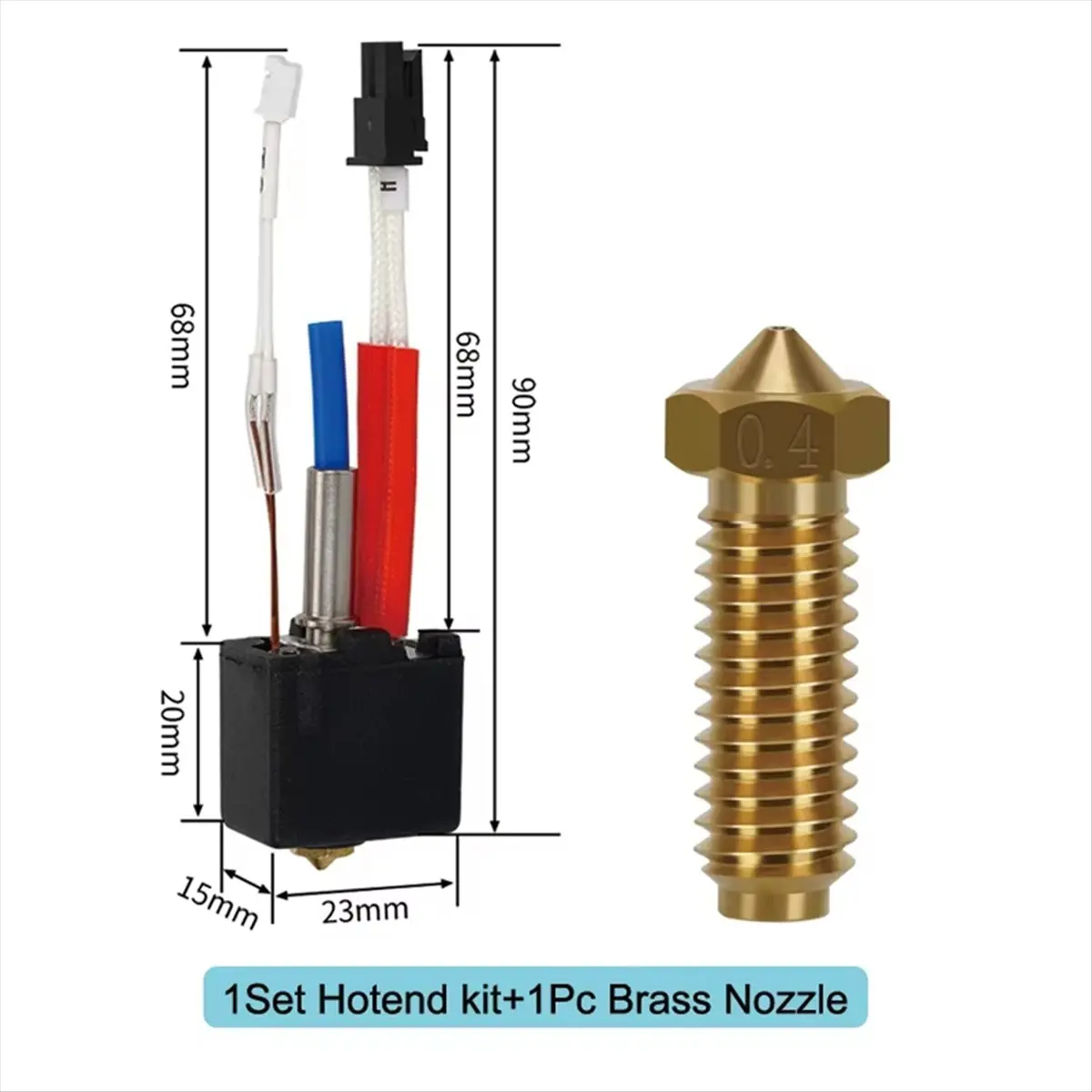 SCLS 1 Set for 2 Hotend Kit 2 Series Neo/Pro/Plus/Max Hot End Kit 24V 60W 100K 2 Heat Sink,A