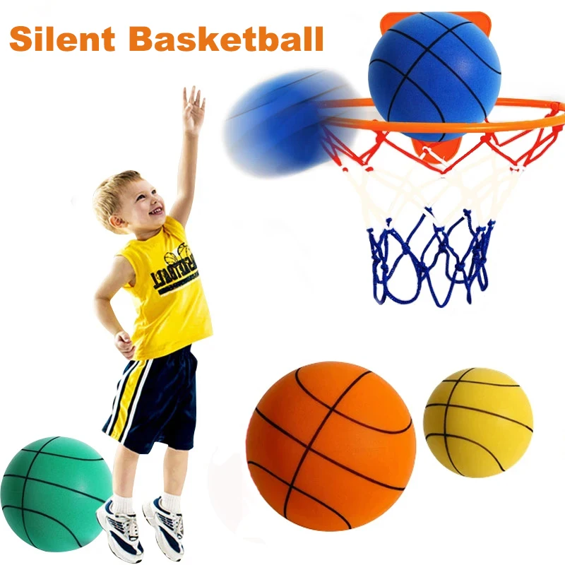 New Bouncing Mute Ball Size 3/5/7 Indoor Silent Basketball No Noise Soft High Density Foam Sports Ball Squeezable Slient Ball