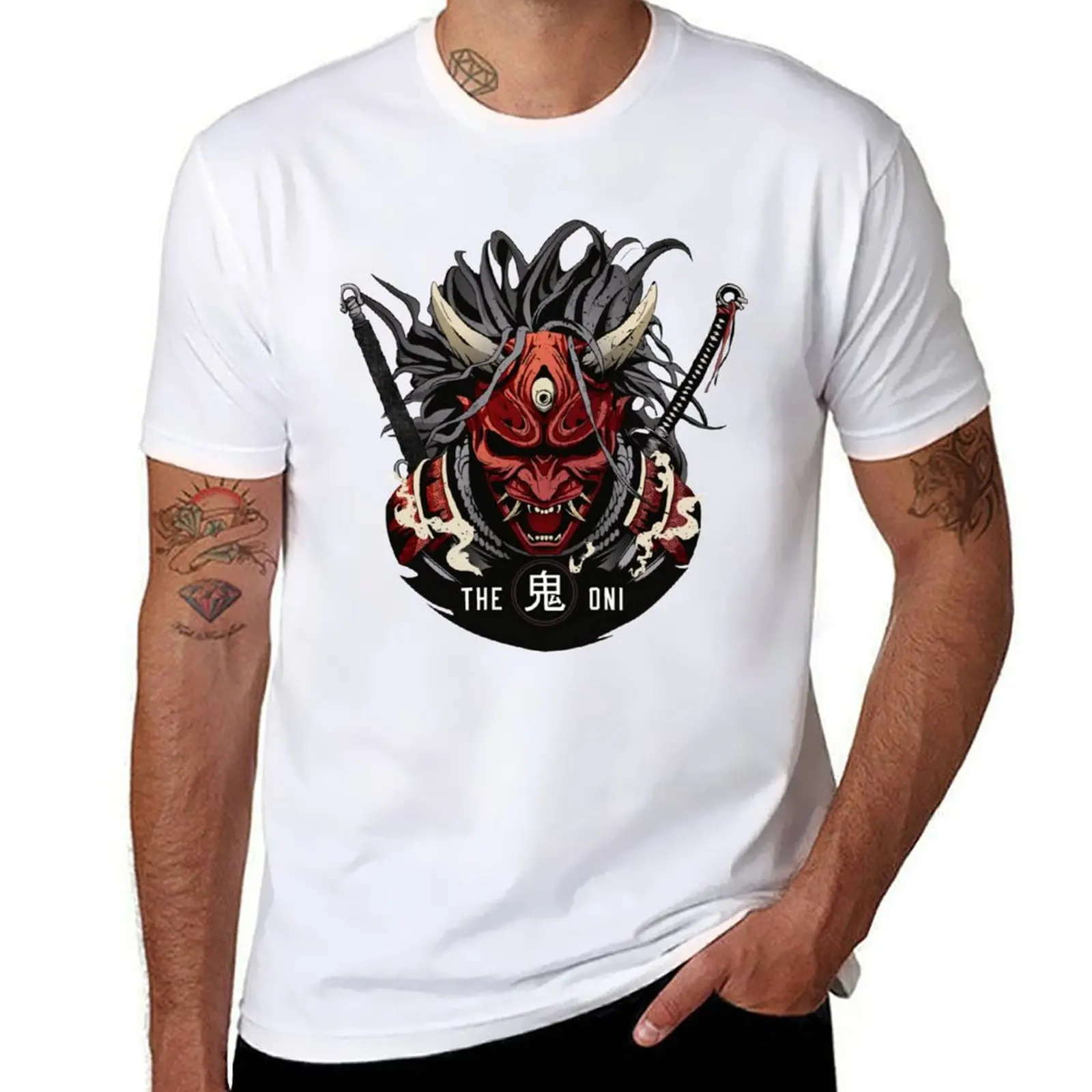 

The Oni T-Shirt t shirt men 100% cotton luxury brand t shirt man plain T-Shirt