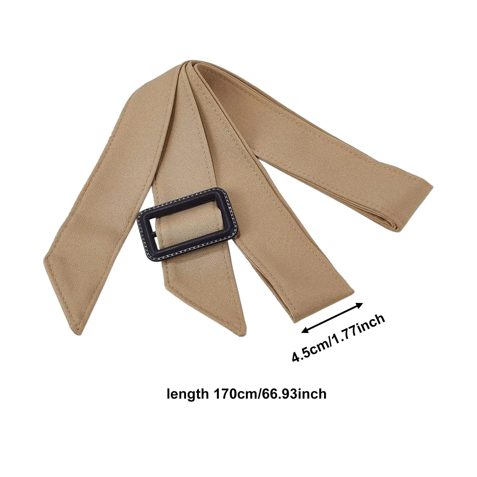 Women Trench Coat Belt Fabric Wide Waistband with Buckle Fashion Replacement Strap for Overcoat Dress Jacket