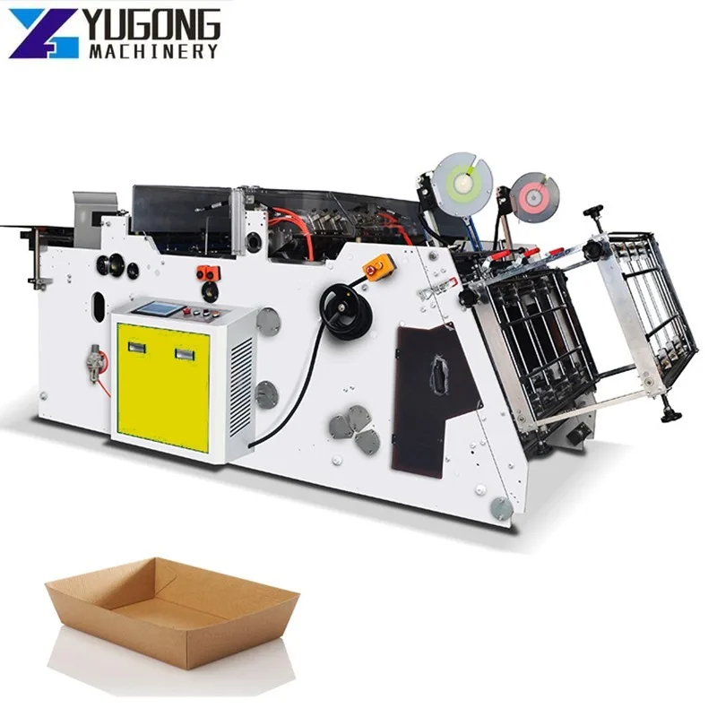 Automatic High Speed Paper Food Meal Carton Cardboard Lunch Burger Cake Hamburger Pizza Box Making Forming Machine