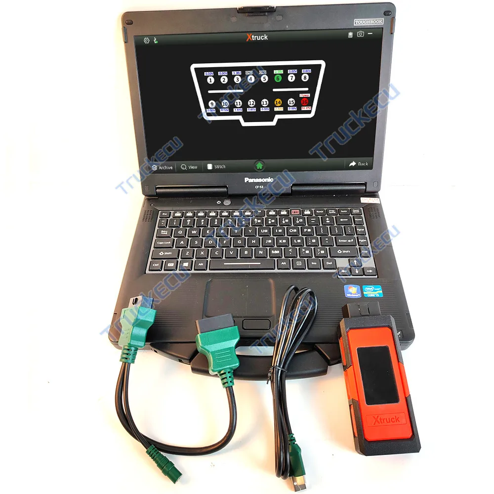 X005 Plus CF53 Laptop DPF Regeneration Data Read Truck Diagnostic Tool for SHACMAN WEICHAI SINOTRUK CNHTC Howo DongFeng FAW
