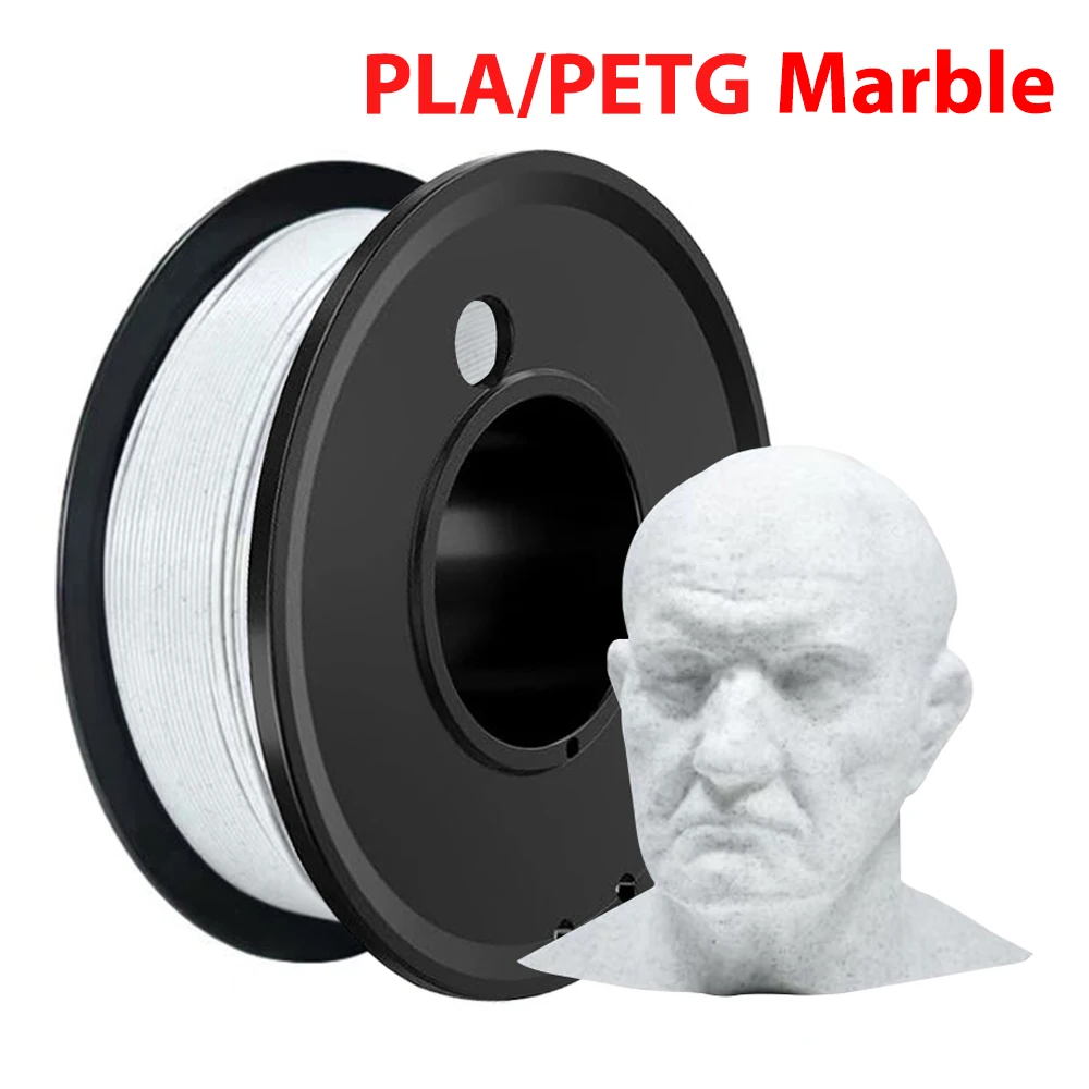 3D Printer PLA Marble Filament 1.75MM 3D Printing Filament Stone Like PETG Material 3D Printing Supplies Safety 1Kg/500g/250g