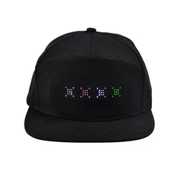 DIY LED Light Display Screen Smart Matrix Hat APP Controlled Display Signs Caps Bluetooth Baseball Hat