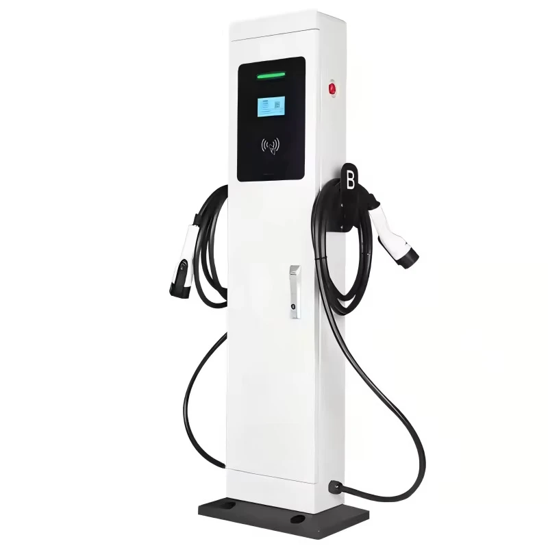EVACS 14KW New Electric Vehicle AC Floor Charging Station 220V Double Type 2 Interface Commercial Use Mounted Charging Posts
