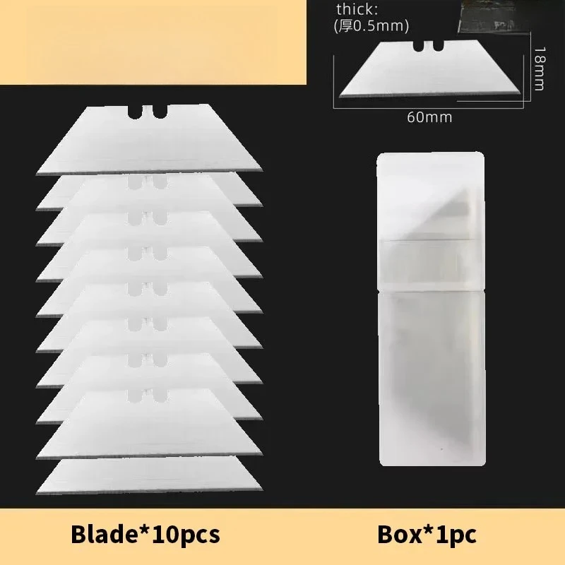 Cuchillo de seguridad tipo bocina con caja de almacenamiento para cortar, herramientas manuales, cuchillas de utilidad SK2 con gancho - Acero de arte