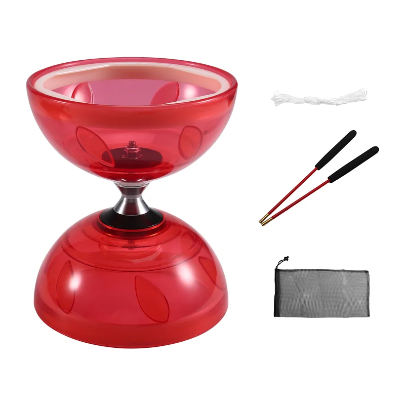 اللياقة البدنية لـ Diabolo ثلاثة محامل برأس مزدوج للعب في الهواء الطلق يويو لكبار السن للأطفال