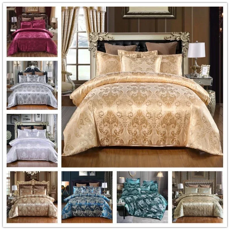 

Comforter Bedding Sets Jacquard Luxury Bedding Set Satin Modern Luxury Bedding Sets High End Rayon Wedding Duvet Cover Set Queen