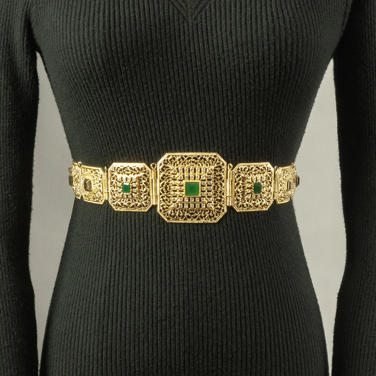 Moroccan Caftan Belt For Women Wedding Dress Gold Color Belly Chain Jewelry Arab Robe Bijoux Bridal Gift Lenght Adjustable