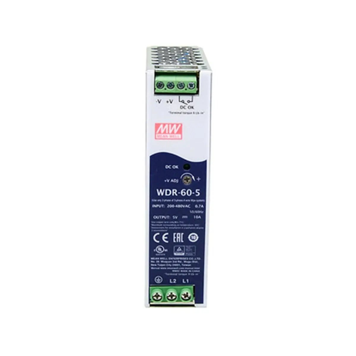 WDR-60-5 60W | 5V | 180-550VAC/254-780VDC WDR Track Switching Power Supply
