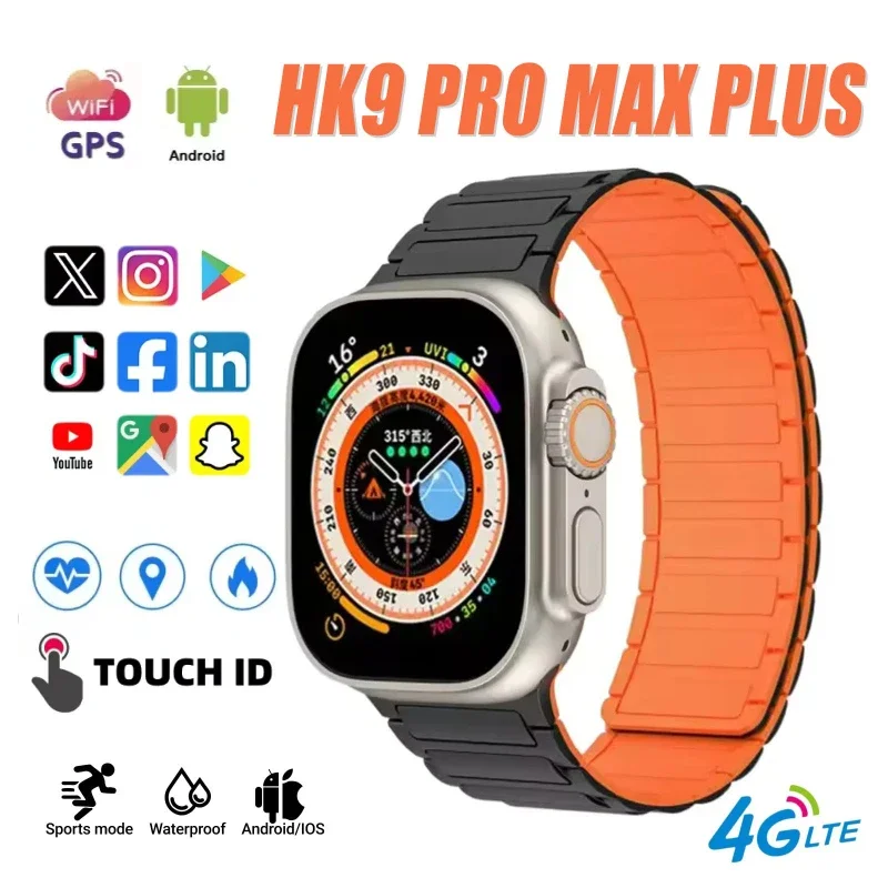 

HK10 Ultra 3 MAX 2025 Смарт-часы 4 ГБ ПЗУ AI ROBOT Обмечание сети AMOLED NFC Компас GPS-трекер Телефон iOS Android
