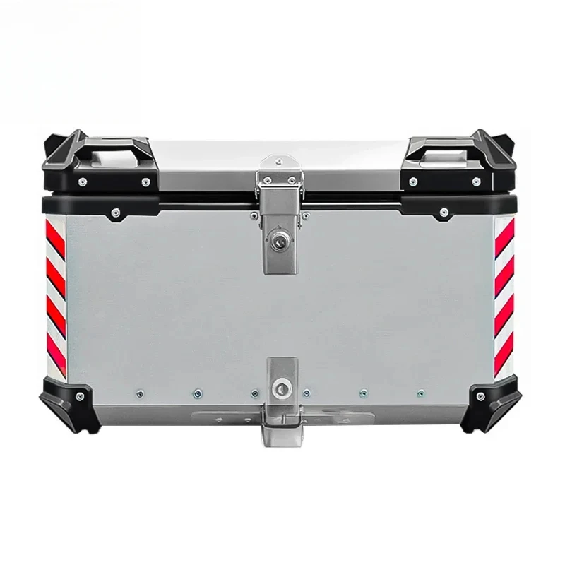 65L Silver+Black F2-MOTO Electric Motorcycles Trunk Courier Box Motorcycle Top Case Aluminum