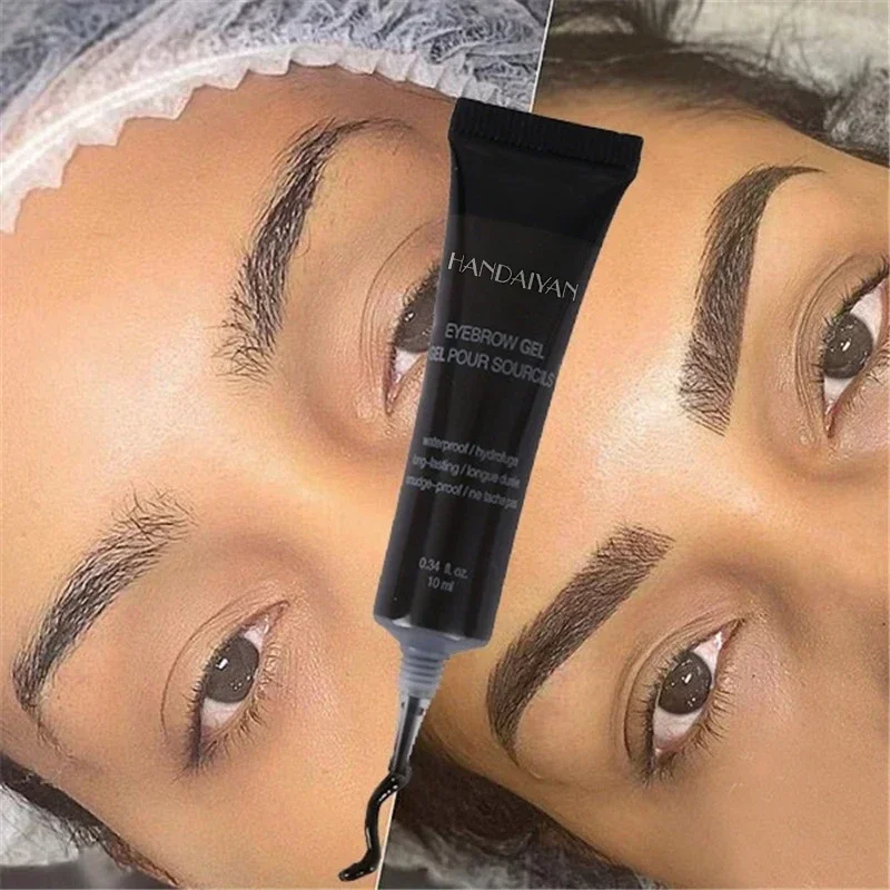 6 Colors Natural Liquid Dyeing Eyebrow Cream Set Waterproof Durable Brown Tint Eyebrow Henna Mascara Eyebrows Paint Makeup