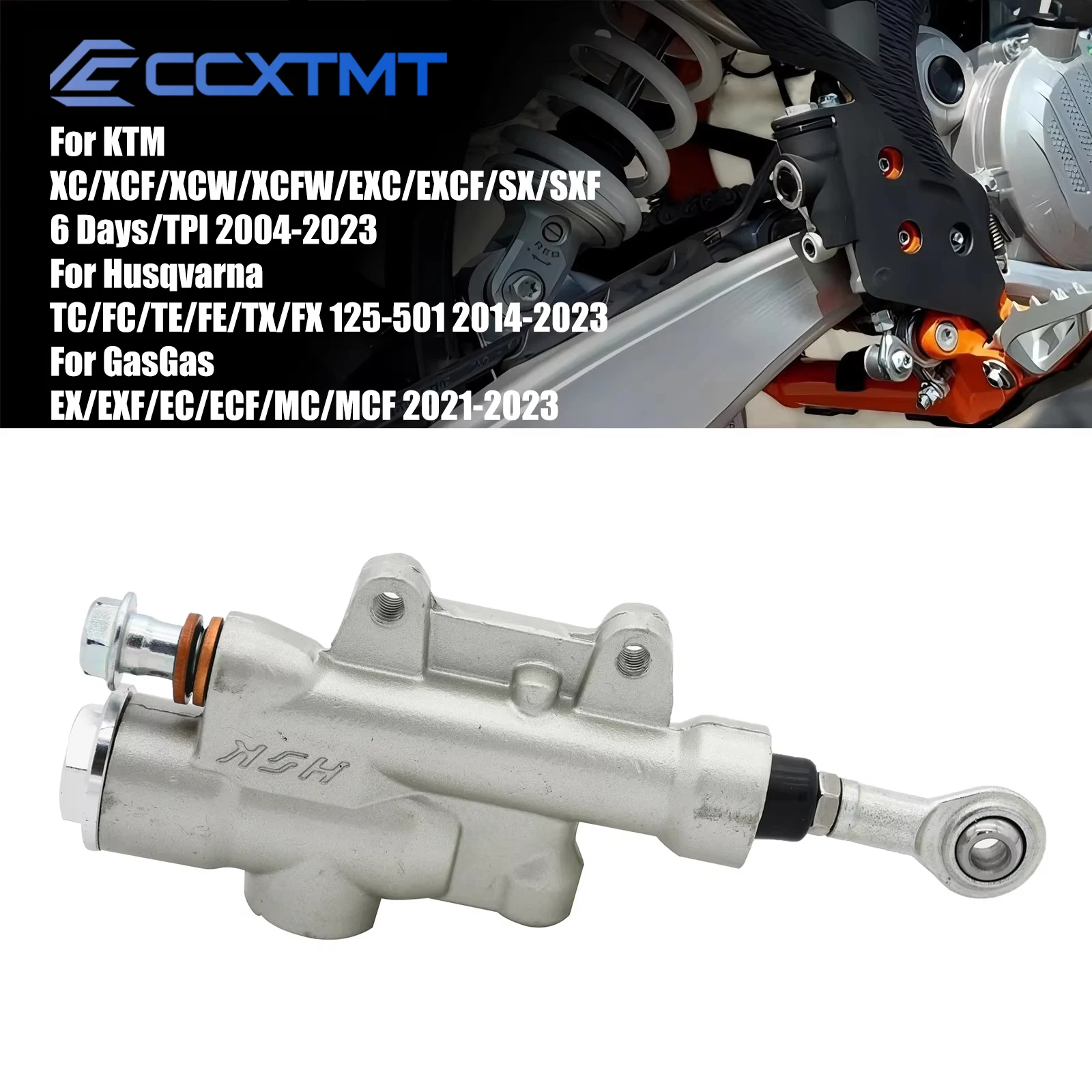 Bomba de freno trasero de motocicleta, bomba de cilindro maestro de freno hidráulico trasero para Husqvarna FC TE FE TC TX FX para EXC EXCF XC XCF SXF KTM