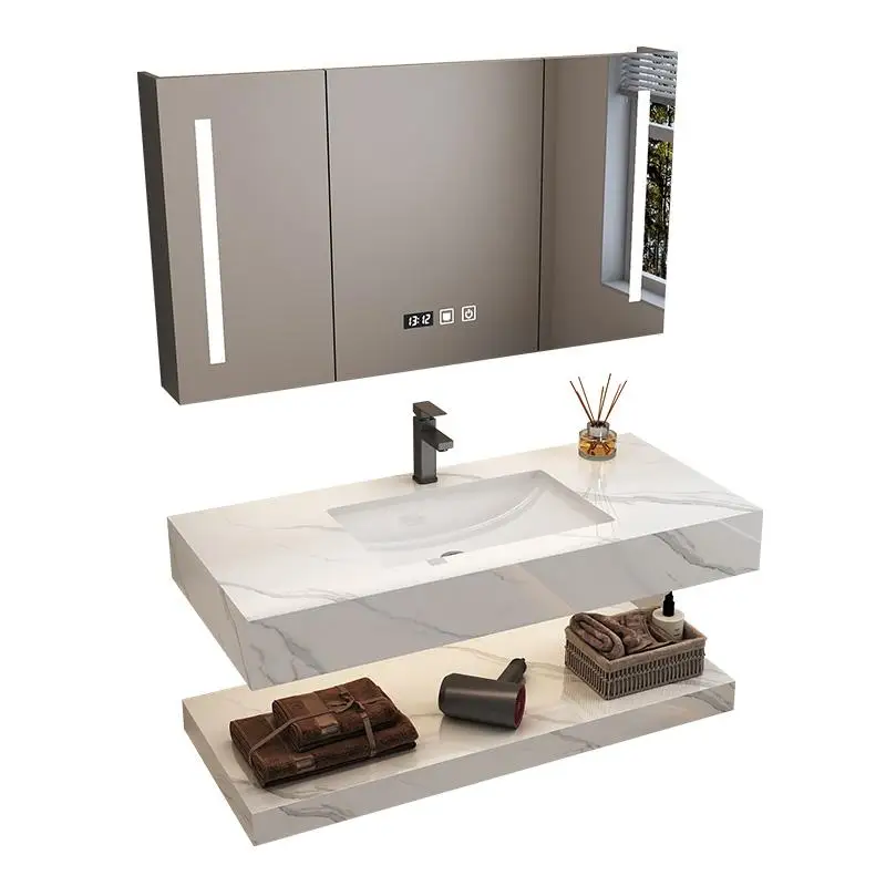 Cabinets Vintage Partition Vanity Light Bathroom Cabinets Simple Toilet Bathroom Storage Mirrors Meuble Toilette Home Furniture