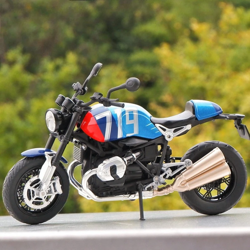 

1:12 Latte Nine T Street Motorcycle Diecast Metal Model Racing Sound & Light Collection Gift Boy Children Toy