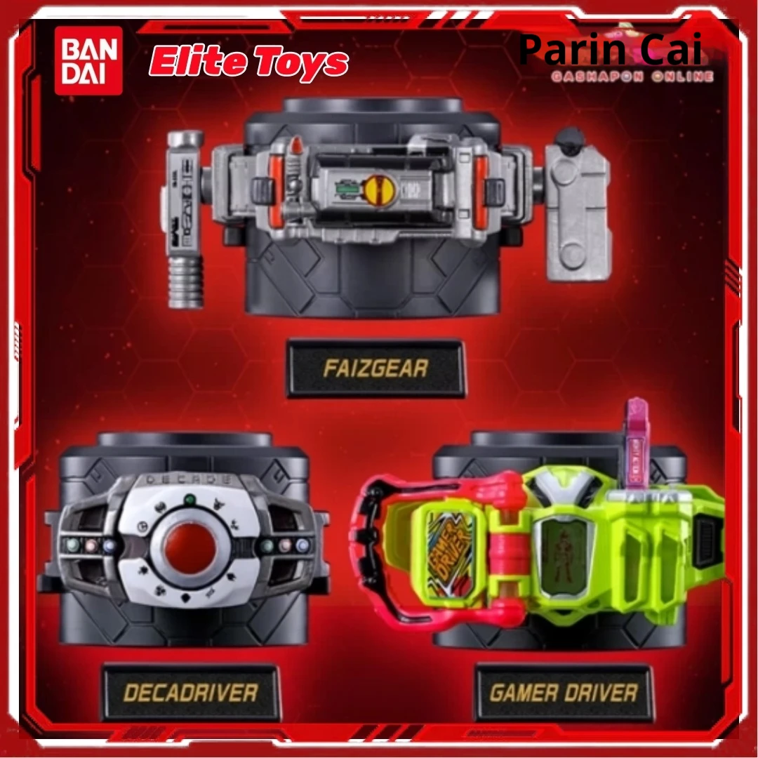 

Bandai Gashapon Kamen Rider Henshin Belt Decade Faiz Ex-Aid Трансформационный пояс Набор подставок Q версия мини-фигурки игрушки