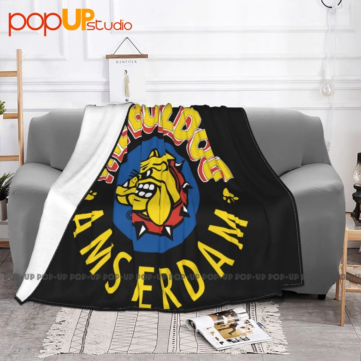 The Bulldog Amsterdam Blanket Thick Thicken On The Sofa Bedding Throws Decorative Sofa