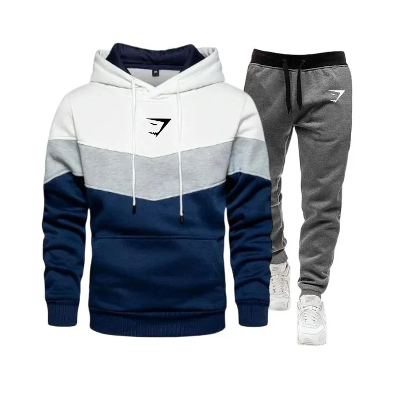 

Men's Sets Hoodies+Pants Autumn Winter Hooded Sweatshirt Sweatpants Fashion Slim Fit Men Set Hoodie Pant Hip Hop Pullover Hoody