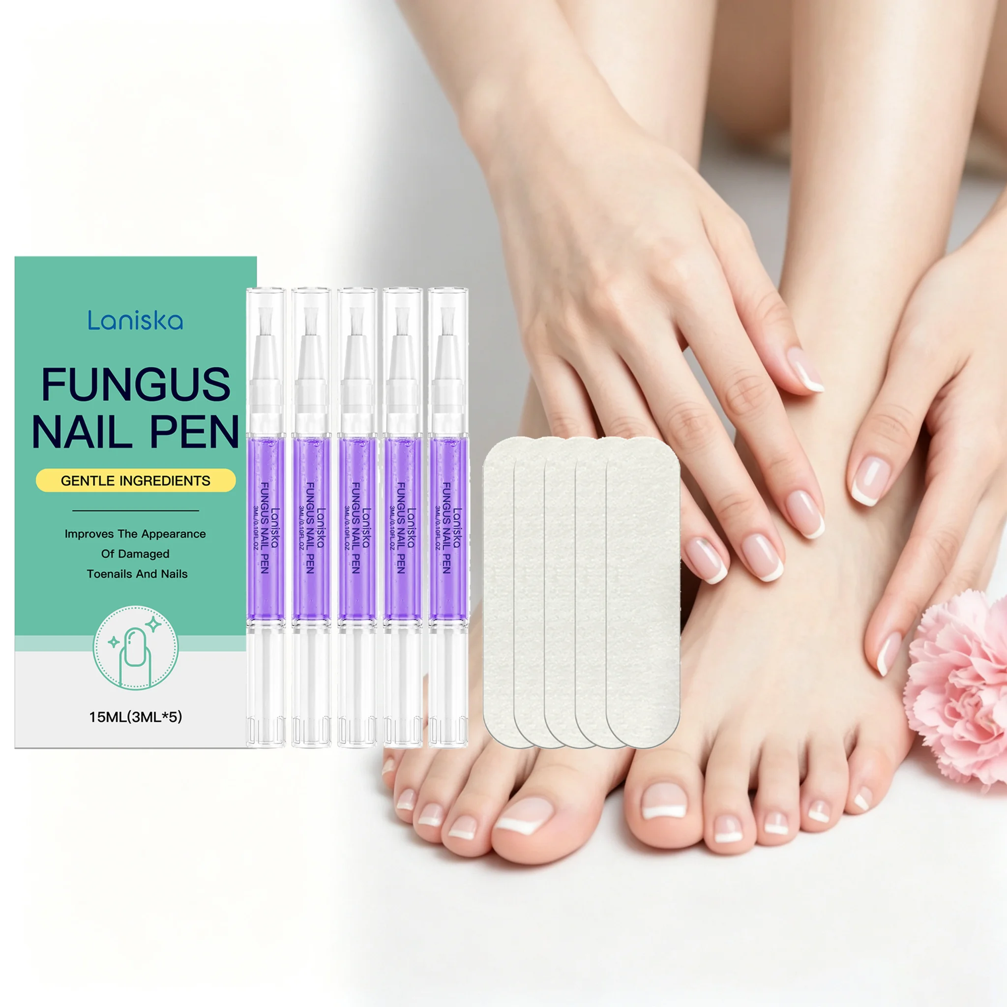 5pcs Nail Care Pen Moisturizing Strengthen Nail Repair Nail Cuticle Easy To Apply Daily Promote Healthy Growth For Damaged Nail