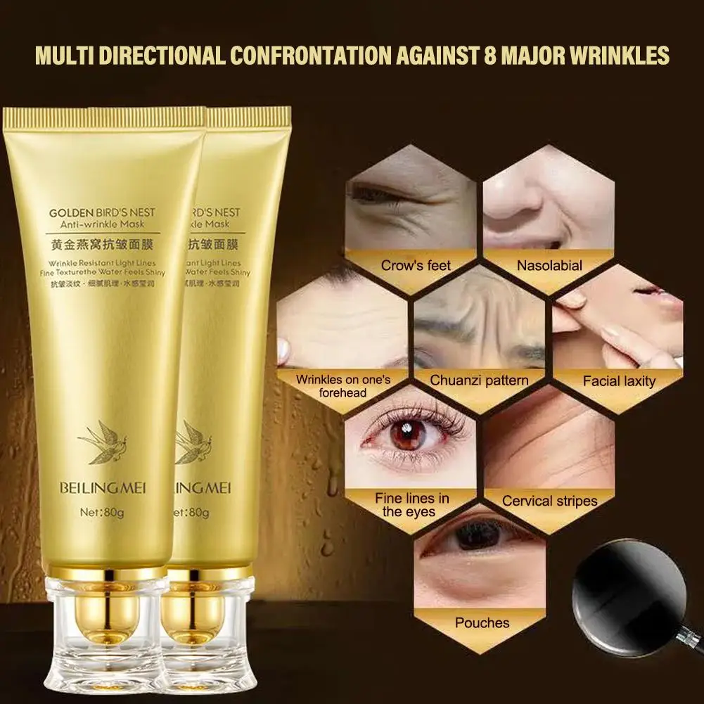 Gold Peel Off Mask para Mulheres, Remover Cravos, Anti Aging, Lifting, Firming, Poros, Branqueamento Facial, Cuidados com a Pele, Tear Shri, X3R5, 80g