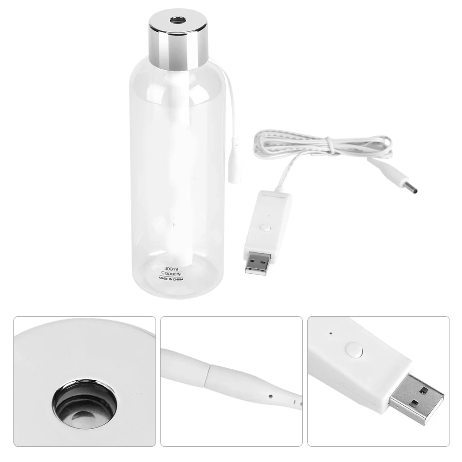 Mini bottiglia d'acqua portatile da 300ml umidificatore d'aria Mist Maker con umidificatore per auto da viaggio USB Mini bottiglia d'acqua portatile da 300ml