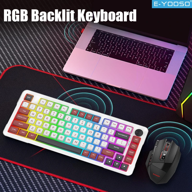 FocusOnPC Z82 USB Mechanical Wired Gaming Keyboard 82 Keys Layout Hot-Swap Gamer for Computer PC Laptop detachable cable