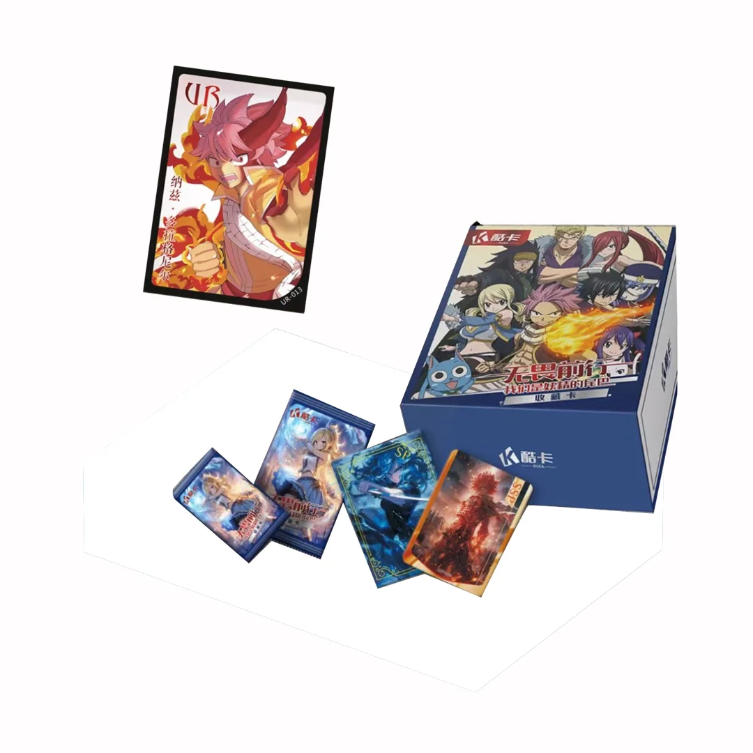 FAIRY TAIL Collection Cards Box Ku Ka FAIRY TAIL LP Texture Card Acg Character Perimeter Kids Toys Holiday Gift