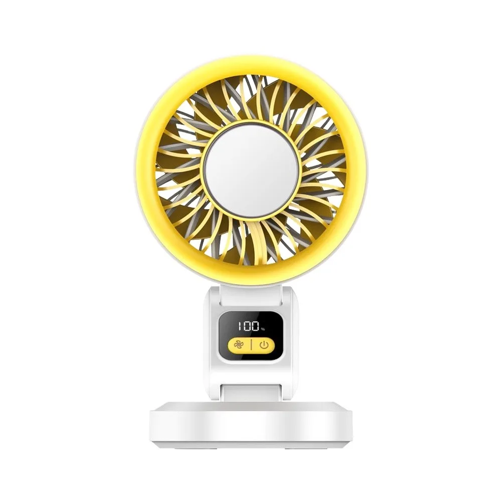 Adjustable Portable Cooling Fan with 100 Levels Rechargeable Battery and Quiet Motor for Home Office For Travel and Car