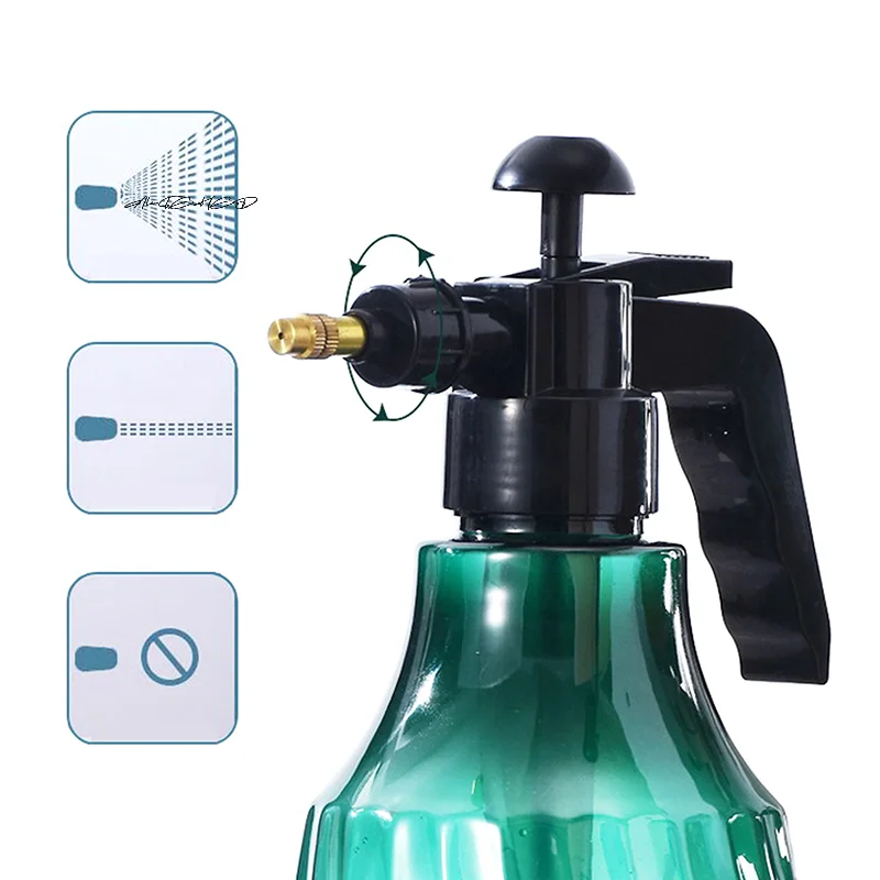 Pote de rega de jardim com bico de spray de pressão de ar, pulverizador de plantas de flores, padrão de coluna, garrafa de spray para irrigação