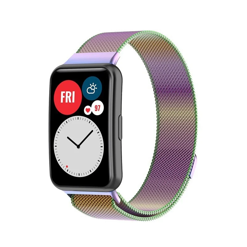 Từ Tính Milanese Thép Không Gỉ Dây Đeo Kim Loại Cho Đồng Hồ Huawei Watch Phù Hợp Với Đồng Hồ Thông Minh Smartwatch Vòng Tay Thay Thế Dây Đeo Thiết Kế