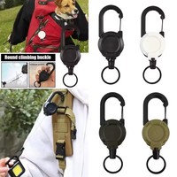 3Pcs Outdoor Retractable Key Chains Anti-theft Metal Easy-to-pull Buckle Rope Elastic Keychain Sporty Retractable Key Ring