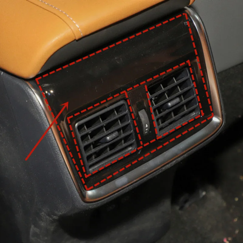 

Interior Accessories Back Rear Air Vent Metal Trim Cover for Toyota Venza Harrier XU80 2020 2021 2022 Car Styling Sticker