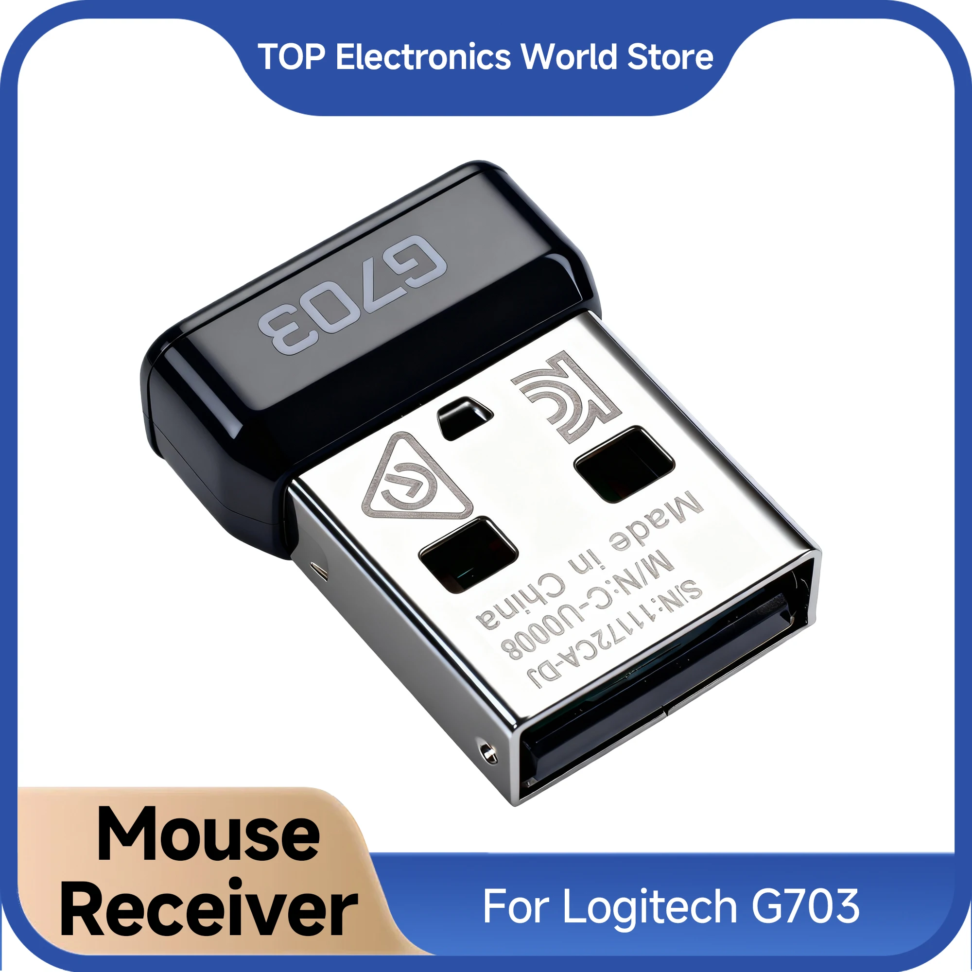 

USB Receiver For Logitech G703 Mouse - USB Dongle Plug Adapter , Wireless Gaming Mouse Replacement Accessories , Brand New