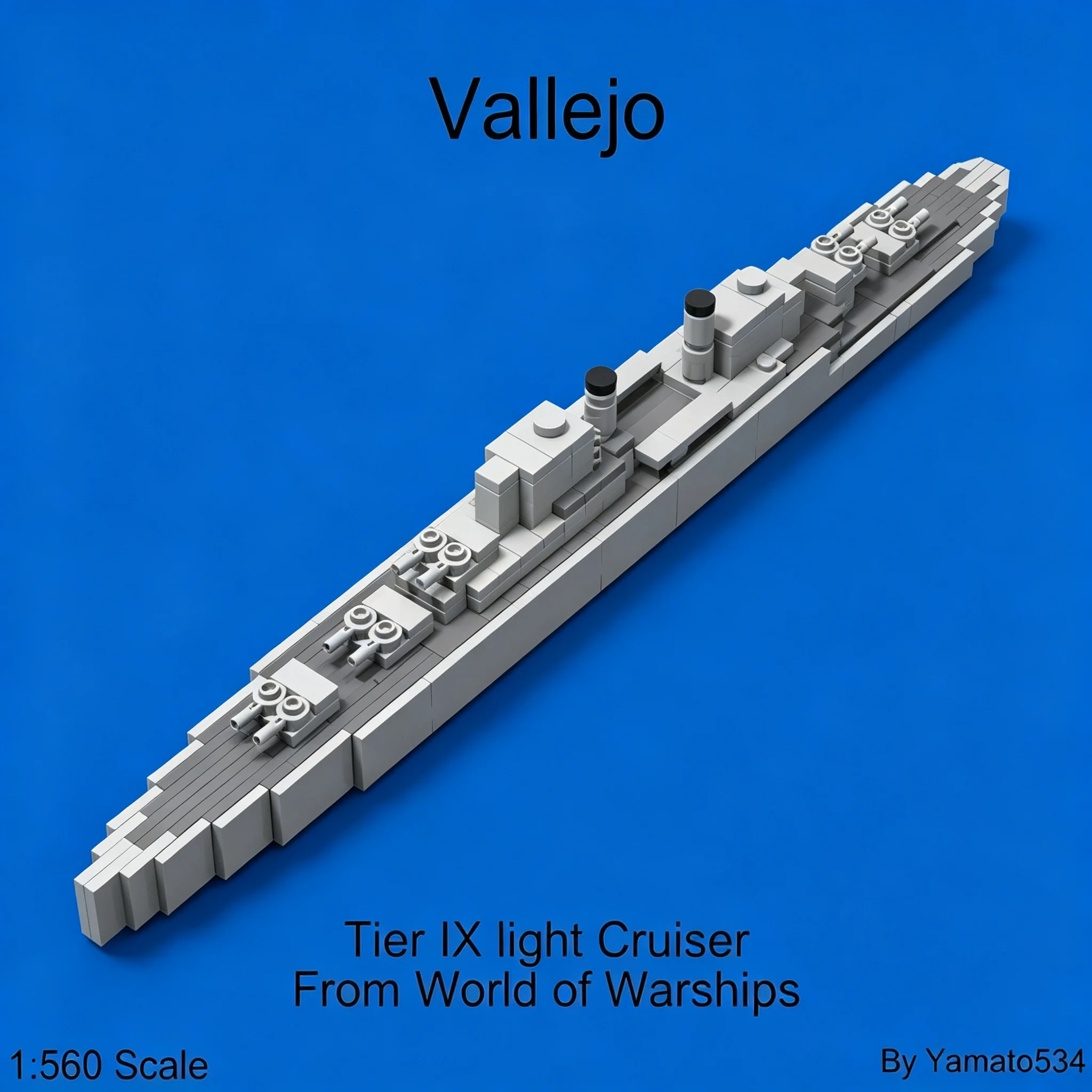 998pcs MOC Boat 1:560 Scale USN Light Cruisers Version 2(Part) Model Christmas Gift Bookshelf Display Collectible Desk Ornament