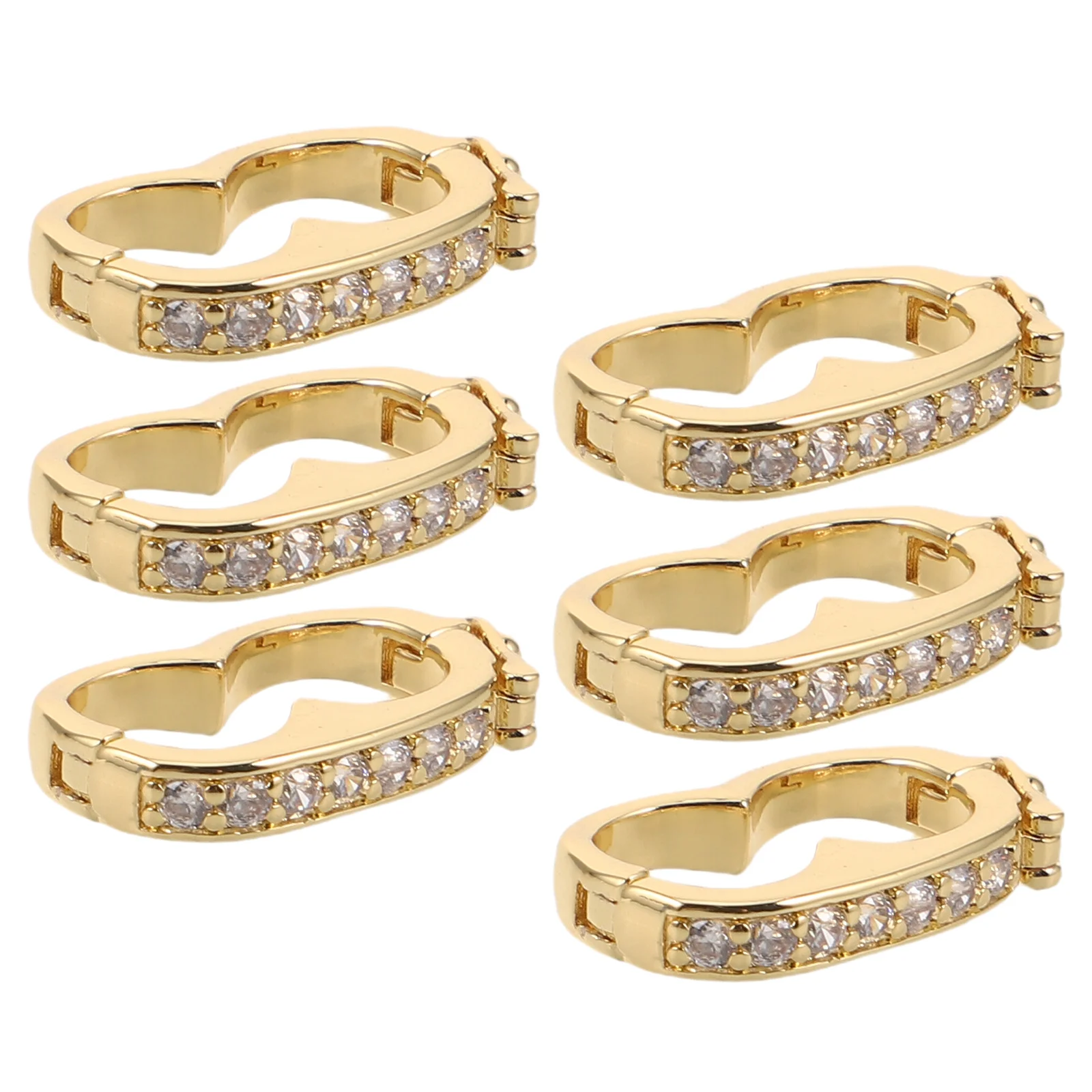 

6Pcs DIY Jewelry Clasps Rhinestone Metal Bracelet Necklace Charm Pendant Connectors Secure Closures Jewelry Making Accessories