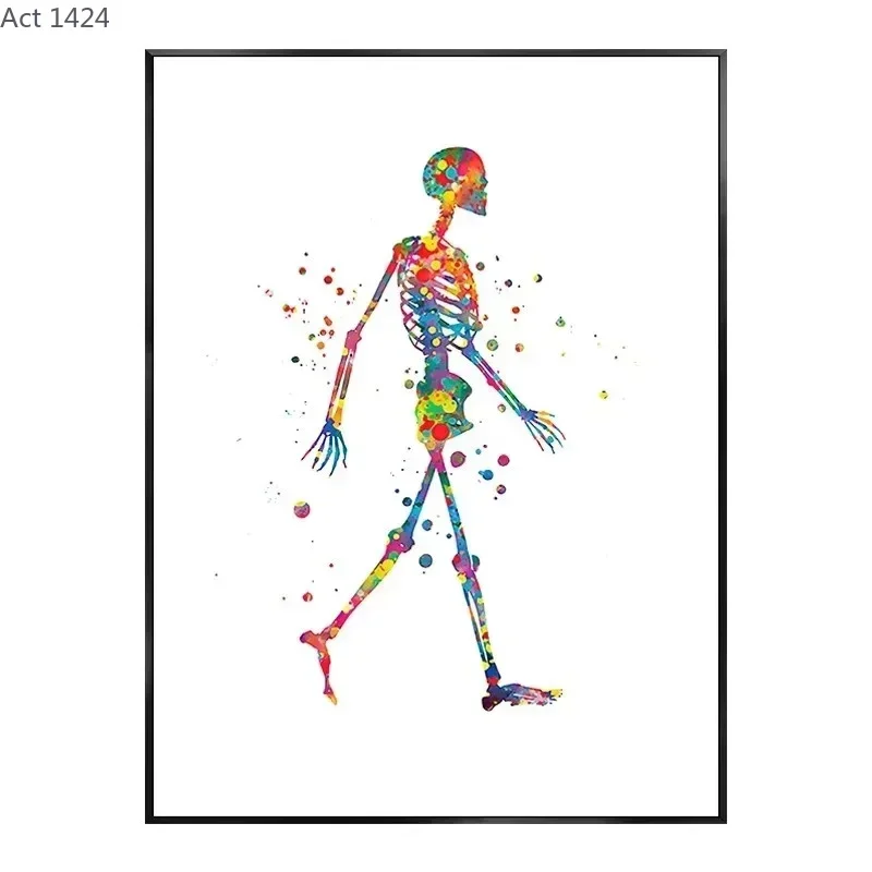 Home Human Anatomy Muscles System Wall Art Canvas Painting Posters and Prints Body Map Wall Pictures Medical Education Decor