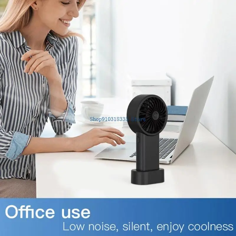  Rechargeable Solar Handheld Cooling Fan 5 Level Adjustment Lightweight Travel Cooling Fan For Desk Outdoor Home