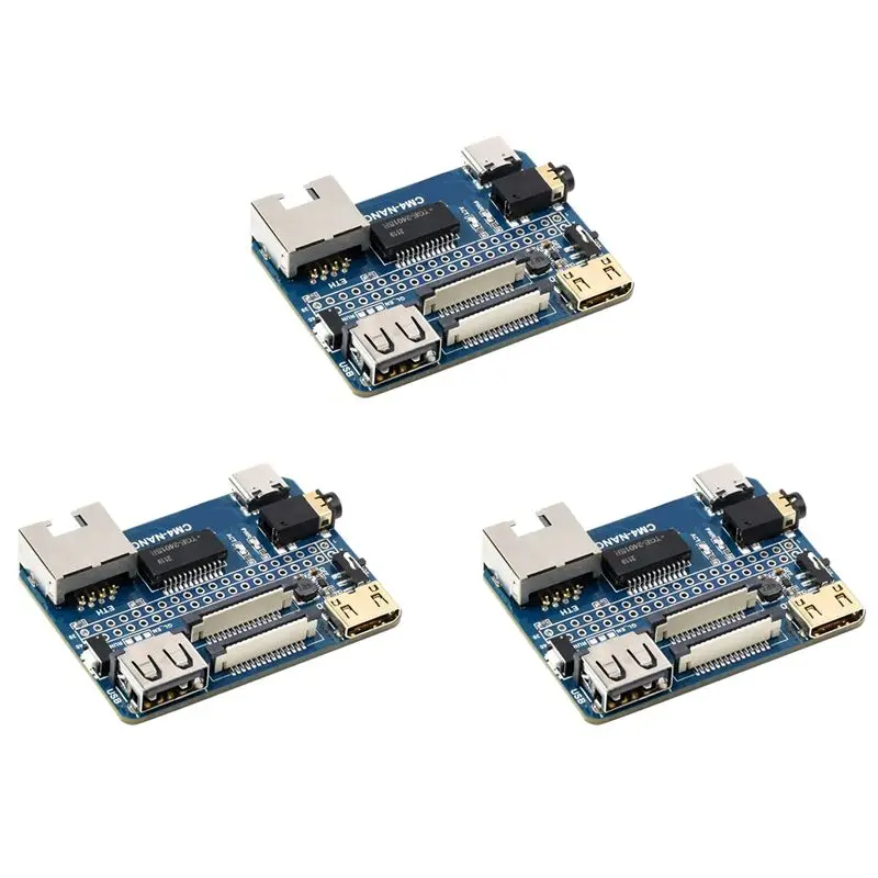 QWE-3X 5V Mini CM4 Ethernet Carrier Board For Raspi RPI Raspberry Pi Compute Module 4 Lite EMMC IO USB Expansion Board