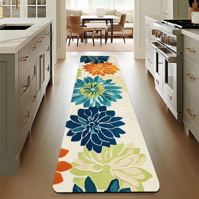 1 piece of runner carpet abstract geometric chevron pattern carpet modern minimalist style hallway mat flannel material nonslip