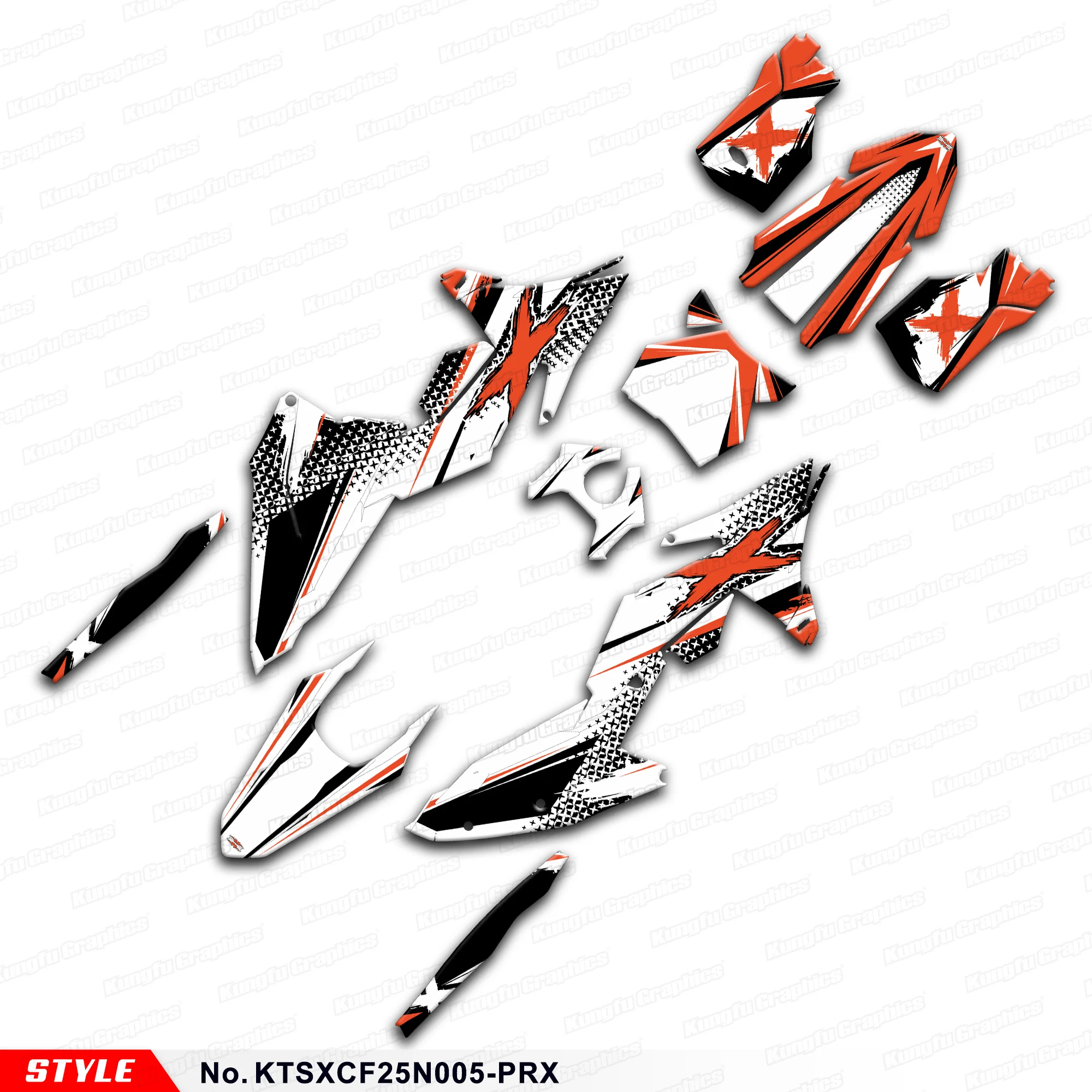 

JY RACING Graphics Kit Vinyl Sticker for KTM 125 250 300 SX SXF XC XCF 25 26 & SXF 250 450 FACTORY EDITION 24, KTSXCF25N005-PRX