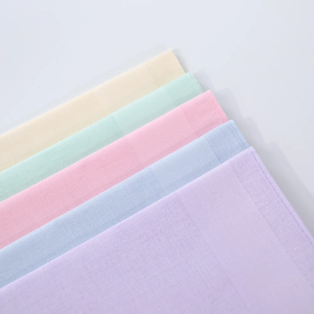 12pcs/lot Five colors solid color handkerchief pure cotton handkerchief handkerchief hot sale