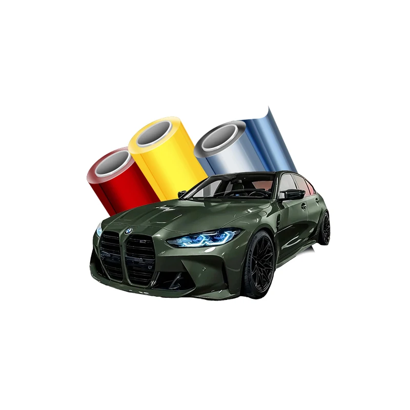 

7,5 мил противожелтая автомобильная защитная пленка для краски, цветная ППФ из ТПУ с устойчивой к царапинам виниловый рулон
