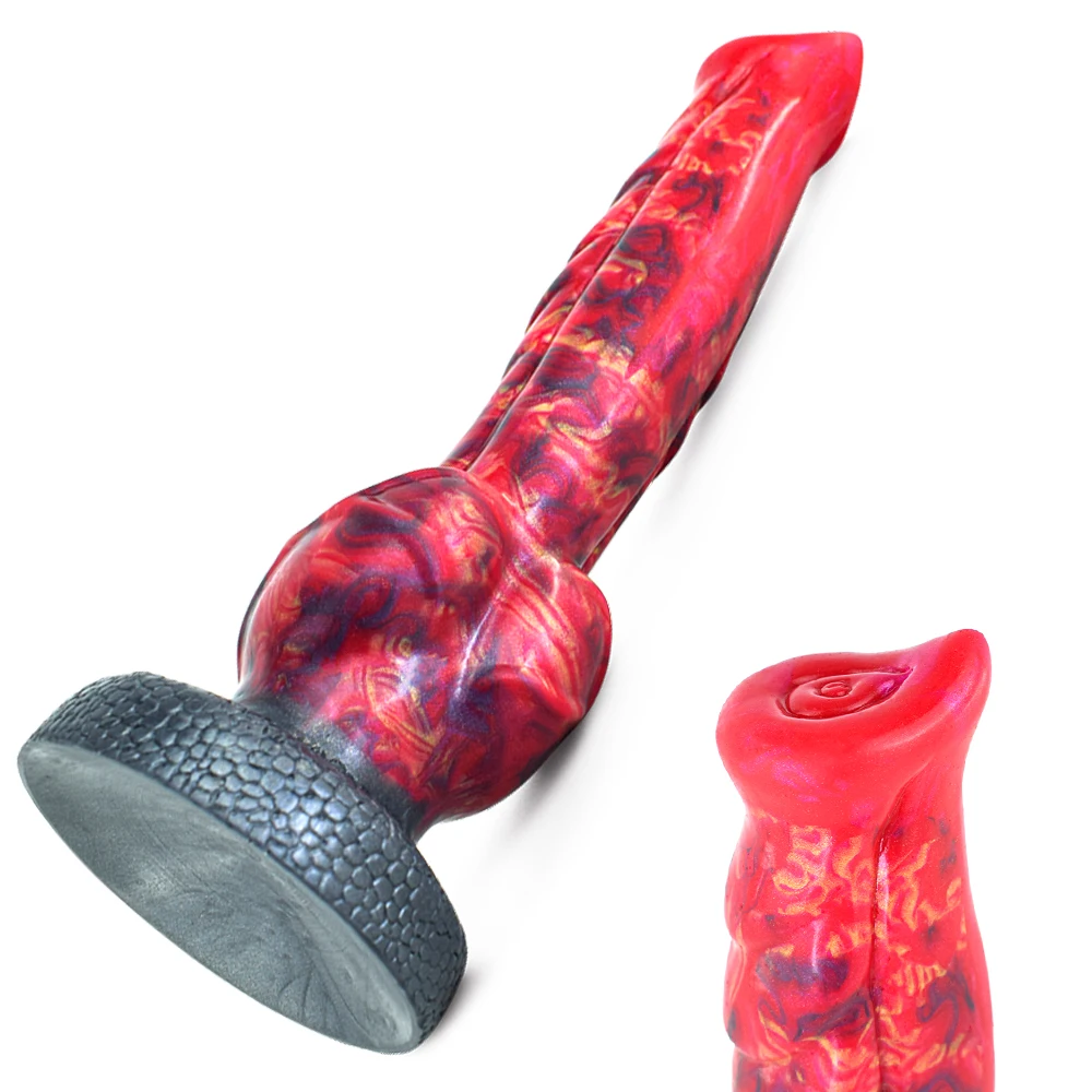 NNSX Scale Knot Wolf Dildo with Suction Cup Sex Cock for Women Gay Cone Head Getting Small ButtPlug Fantasy Penis Sexy Toy Shop