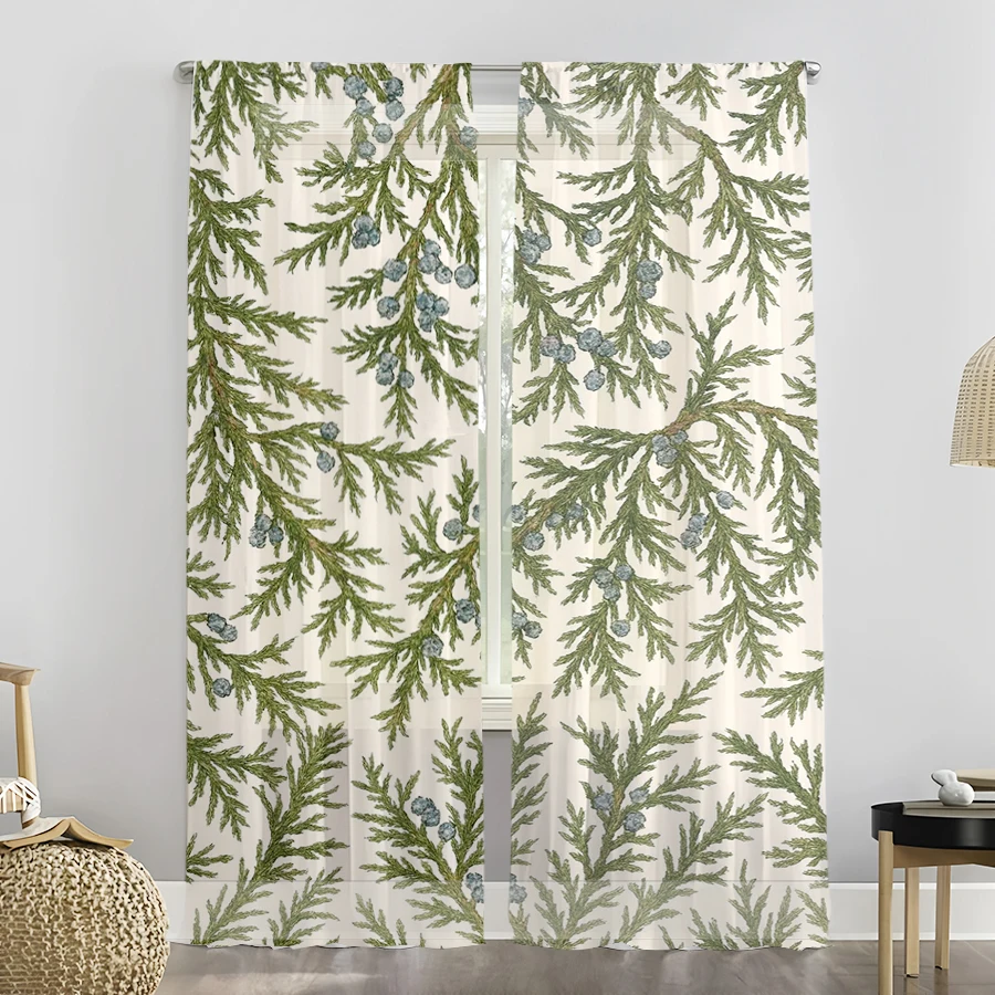 2 stuks kerstgordijnen, groene - Curtain Rods recensie en prijs